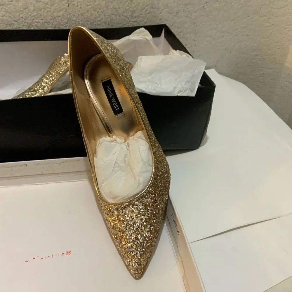 Nine West Arlene Pumps Bronze medium Natural High Heel Pumps, Size 8.5 M